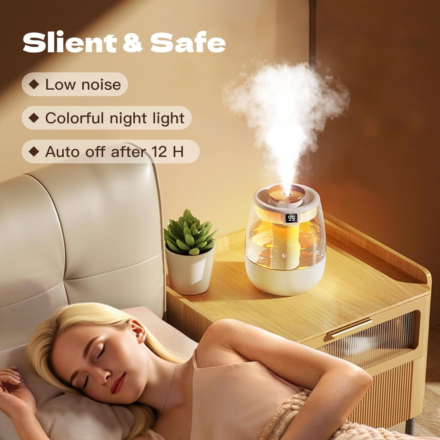 SwiftCool Double Spray Humidifier and Night Light
