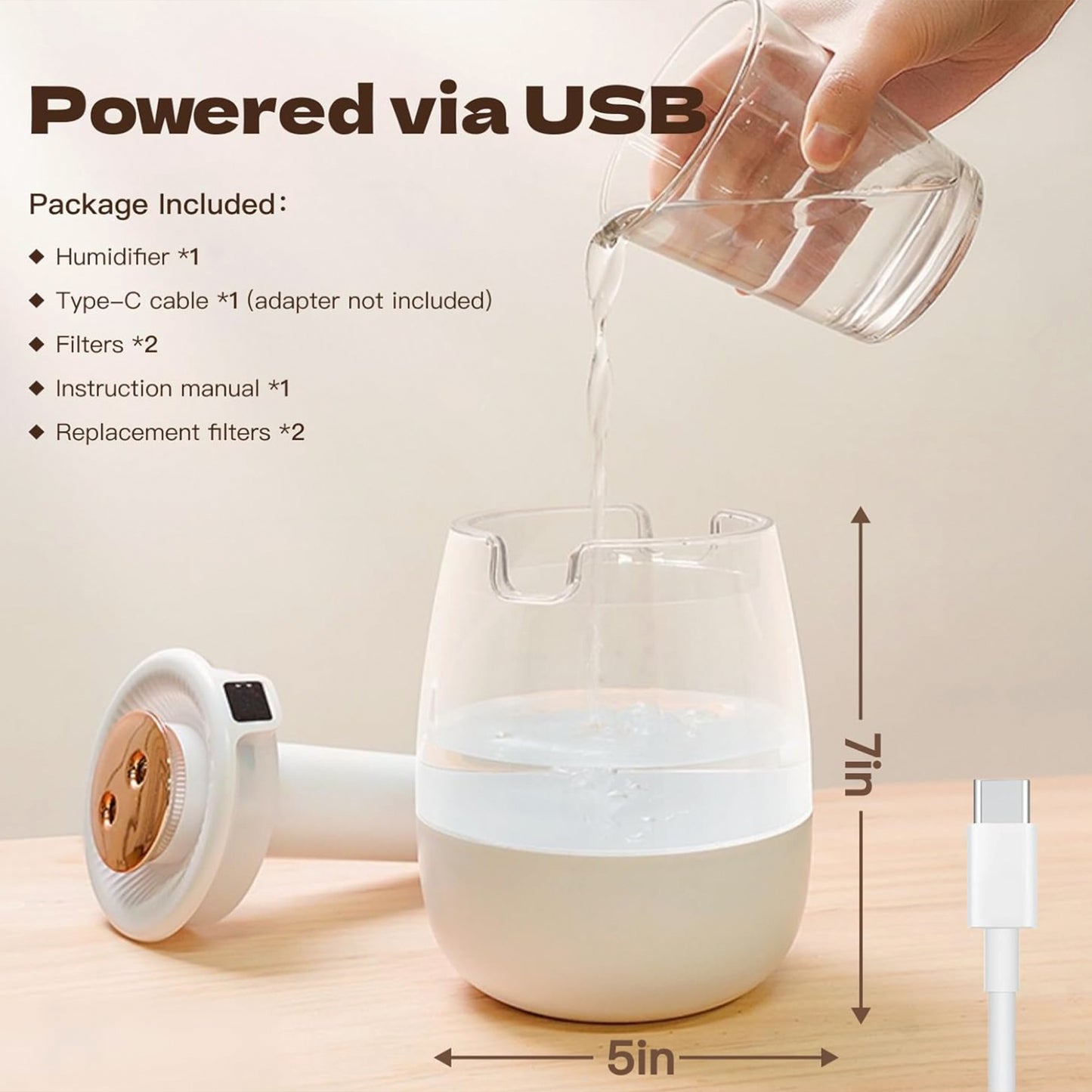 SwiftCool Double Spray Humidifier and Night Light